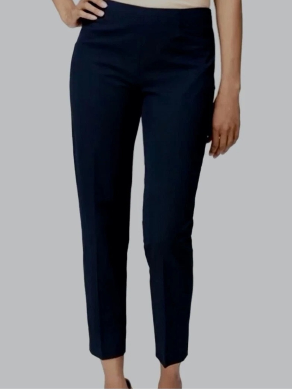 Piazza Sempione The Audrey Pant Navy Blue Size 16 w/Stuck Zipper 🇮🇹